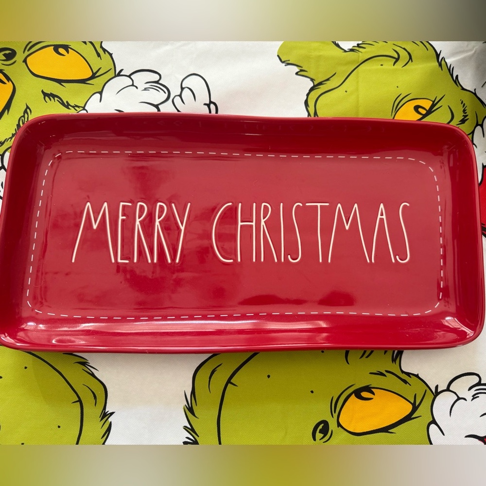 Rae Dunn Red “Merry Christmas” Ceramic Tray
